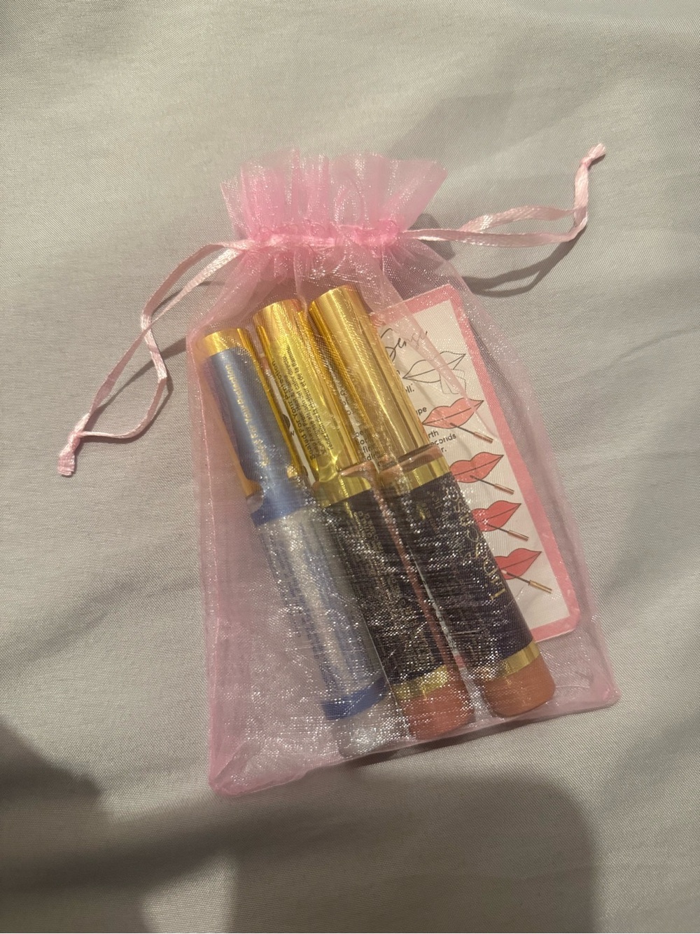 lip sense kit! lip stain duo and a glittery gloss topper